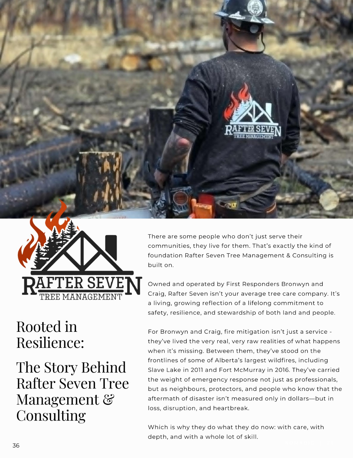 Opening page of the Heartheld Magazine feature Rooted in Resilience